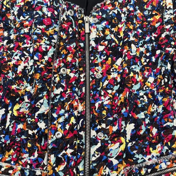 1.STATE Jacket Womens Large Tweed Zip Front Lined Textured Boho - Picture 4 of 14